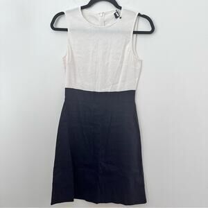 Theory Two-Tone Black and White Mini Dress Size 2
